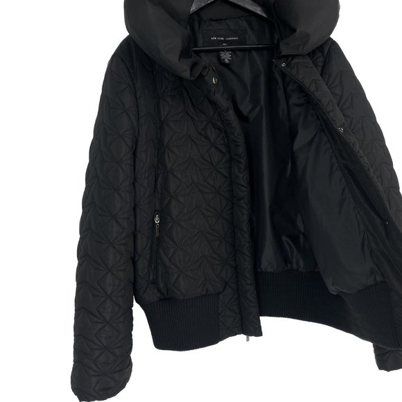 NEW YORK & CO Quilted Star Geometric Bomber Jacket - Picture 9 of 15
